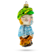 Load image into Gallery viewer, Toddler Boy With Pacifier Glass Christmas Ornament