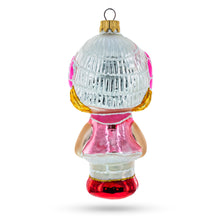 Load image into Gallery viewer, Toddler Girl With Pacifier Glass Christmas Ornament