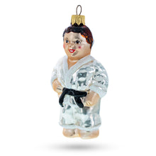 Load image into Gallery viewer, Martial Art Wrestler Glass Christmas Ornament