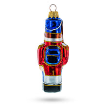 Load image into Gallery viewer, Retro Soldier Holding Rifle Glass Christmas Ornament