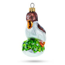 Load image into Gallery viewer, Brown Headed Duck on Grass Glass Christmas Ornament