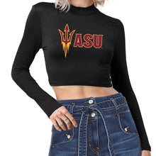 Load image into Gallery viewer, Arizona State ASU Black Mock Neck Top