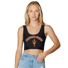 Load image into Gallery viewer, Arizona State ASU Black Crop Tank Top