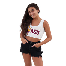 Load image into Gallery viewer, Arizona State ASU White Crop Tank Top