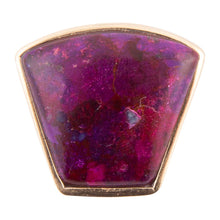 Load image into Gallery viewer, Athena Purple Turquoise Statement Golden Ring