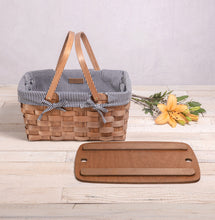 Load image into Gallery viewer, Kansas Handwoven Wood Picnic Basket