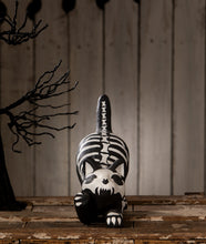 Load image into Gallery viewer, Skeleton Paper Mache Cat | Halloween Decor | Bethany Lowe