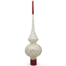 Load image into Gallery viewer, Children Nativity Scene on White Glass Christmas Tree Topper 11 Inches