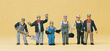 Load image into Gallery viewer, Preiser 10453 HO Scale United States Railroad Transition-Era Train Crew (6)