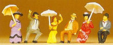 Load image into Gallery viewer, Preiser 12136 HO Scale 1900s Figures -- Passengers, Sitting On Platform