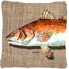 Load image into Gallery viewer, Red Fish Decorative   Canvas Fabric Pillow