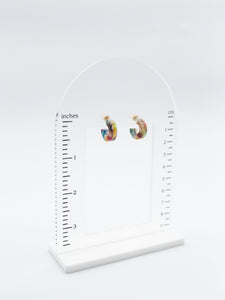 Multicolor Tortoise Hoop Earrings
