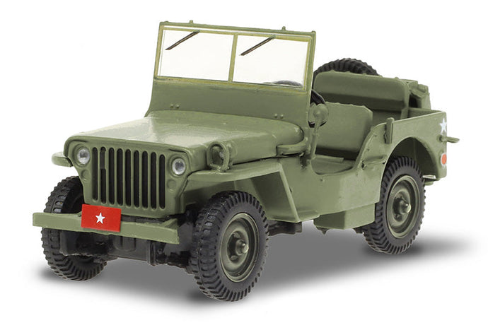 Greenlight 86593 1/43 Scale Army Brigadier General - 1942 Willys Mb Jeep