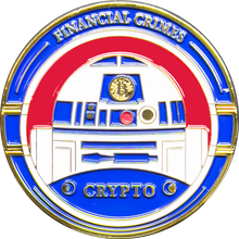 Load image into Gallery viewer, GL10-001 R2-D2 Financial Crimes Task Force Challenge Coin R2D2 HSI DEA FBI ATF NYPD IRS