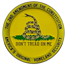 Load image into Gallery viewer, DL11-09 George Washington Skull 2A Don't Tread on Me Flag 2nd Amendment Challenge Coin