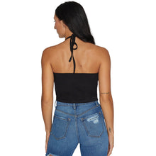 Load image into Gallery viewer, Cortland Black Halter Top