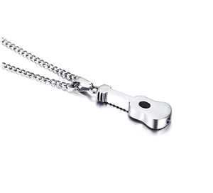 Acoustic Guitar Cremation Urn Necklace