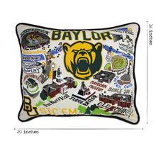 Load image into Gallery viewer, Baylor University Collegiate Embroidered Pillow by Cat Studio