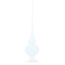 Load image into Gallery viewer, Clear Glass Christmas Tree Topper 11 Inches