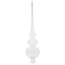 Load image into Gallery viewer, Double Ball Clear Glass Christmas Tree Topper 12.5 Inches