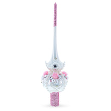 Load image into Gallery viewer, Dimensional Roses on Champagne Glass Christmas Tree Topper 11 Inches