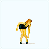 Load image into Gallery viewer, Preiser 28121 HO Scale Pedestrian -- Uncomfortable Shoes