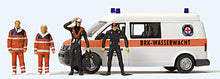 Load image into Gallery viewer, Preiser 33261 HO Scale VW T 5 Van - 2 EMT &amp; 2 Divers Neustadt Water Rescue Team