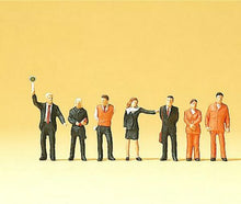 Load image into Gallery viewer, Preiser 79153 N Scale Pedestrians -- SBB Personnel pkg(7)