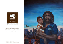 Load image into Gallery viewer, &#39;BECAUSE (RACIAL SYNECDOCHE)&#39; S. Ross Browne Greeting Card: 5x7 Frame Ready