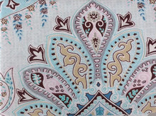 Load image into Gallery viewer, Tache Cotton Frozen Forest Blue Paisley Flat Sheet (2172FLT)