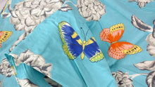 Load image into Gallery viewer, Tache Cotton Butterfly Wonderland Aqua Floral Flat Sheet (2142FLT)