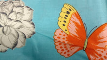 Load image into Gallery viewer, Tache Cotton Butterfly Wonderland Aqua Floral Flat Sheet (2142FLT)