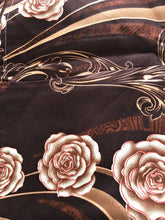 Load image into Gallery viewer, Tache Melted Gold Brown Floral Bed Sheet Set (2815FITFLT)