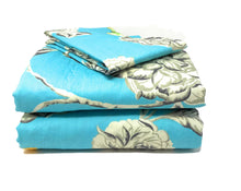 Load image into Gallery viewer, Tache Cotton Butterfly Wonderland Aqua Floral Flat Sheet (2142FLT)