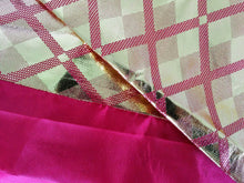 Load image into Gallery viewer, Tache Diamond Net Red Gold Argyle Pleated Tailored Platform 14" Bed Skirt Dust Ruffle (BSK-4353LC)