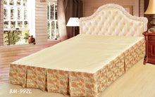 Load image into Gallery viewer, Tache Gold Orange Mist Swirl Pleated Tailored Platform 14" Bed Skirt Dust Ruffle (BSK-992L)