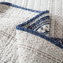 Load image into Gallery viewer, DaDa Bedding Bohemian Denim Blue Elegance Patchwork Cotton Bedspread Set (JHW-660)