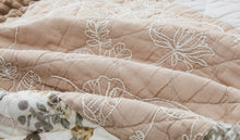 Load image into Gallery viewer, DaDa Bedding Dusty Rose Taupe Beige Brown Floral Cottage Patchwork Quilted Bedspread Set (JHW-866)