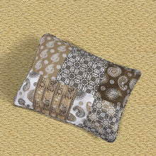 Load image into Gallery viewer, DaDa Bedding Bohemian Olive Brown Moroccan Paisley Floral Filigree Patchwork Cotton Bedspread Set (JHW-885)