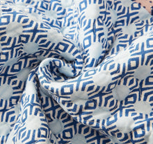 Load image into Gallery viewer, DaDa Bedding Mediterranean Blue Mint Green Patchwork Quilted Bedspread Set (JHW-884)