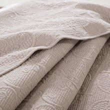 Load image into Gallery viewer, DaDa Bedding Neutral Taupe Beige Sandy Elegant Matelasse Cotton Quilted Bedspread Set (JHW-585)