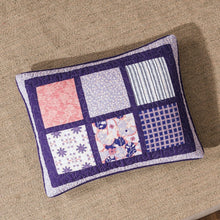 Load image into Gallery viewer, DaDa Bedding Peachy Pink Floral Blossoms Plum Purple Patchwork Quilted Bedspread Set - Designed in USA (JHW877)