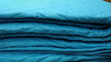 Load image into Gallery viewer, DaDa Bedding Gentle Wave Turquoise Teal Blue Lagoon Lightweight Quilted Bedspread Set (LH3000)