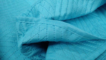 Load image into Gallery viewer, DaDa Bedding Gentle Wave Turquoise Teal Blue Lagoon Lightweight Quilted Bedspread Set (LH3000)