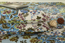 Load image into Gallery viewer, Tache Mystical Forest Green Blue Leaves Cotton Quilt Set (KST1504)
