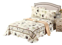 Load image into Gallery viewer, Tache Summer Storm Geometric Swirl Ivory White Scalloped Cotton Quilt Set (DSW019)