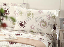 Load image into Gallery viewer, Tache Summer Storm Geometric Swirl Ivory White Scalloped Cotton Quilt Set (DSW019)