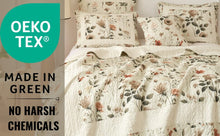 Load image into Gallery viewer, DaDalogy Enchanted Meadow Quilt Set - Victoria Garden Delicate Floral Symphony in Beige, Rose, and Soft Green, Luxuriously Soft Quilted Bedspread Set