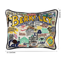 Load image into Gallery viewer, Berkeley, UC (Cal) Collegiate Embroidered Pillow by Cat Studio