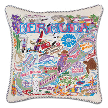 Load image into Gallery viewer, Bermuda Hand-Embroidered Pillow